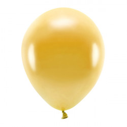 Latex Eco Metallic Balloons - gold, 30 cm, 100 pcs