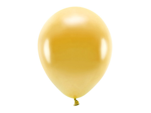 Latex Eco Metallic Balloons - gold, 30 cm, 100 pcs