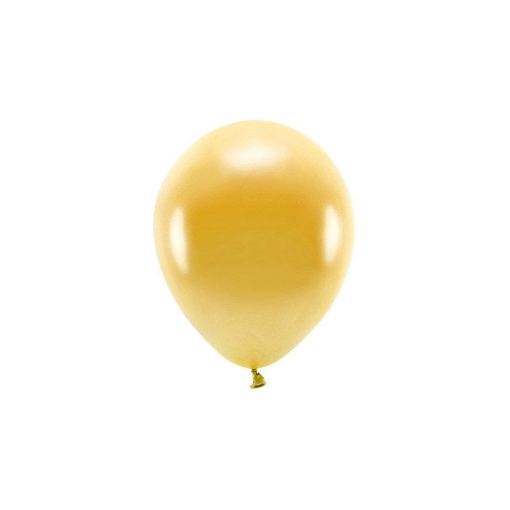Latex Eco Metallic Balloons - gold, 30 cm, 100 pcs
