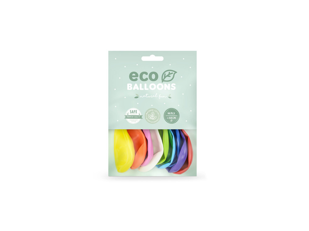 Balony lateksowe Eco Pastel - kolorowe, 26 cm, 100 szt.