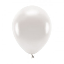 Latex Eco Metallic Balloons - pearl, 26 cm, 100 pcs