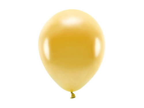 Balony lateksowe Eco Metallic - złote, 26 cm, 100 szt.