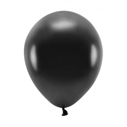 Balony lateksowe Eco Metallic - czarne, 26 cm, 100 szt.