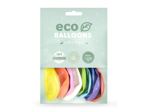 Latex Eco Metallic Balloons - colorful, 26 cm, 100 pcs