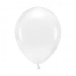 Balony lateksowe Eco Metallic - transparentne, 26 cm, 100 szt.