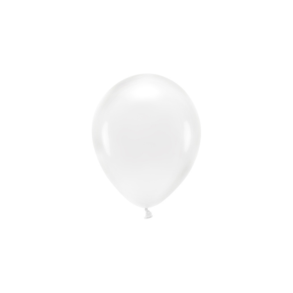 Balony lateksowe Eco Metallic - transparentne, 26 cm, 100 szt.