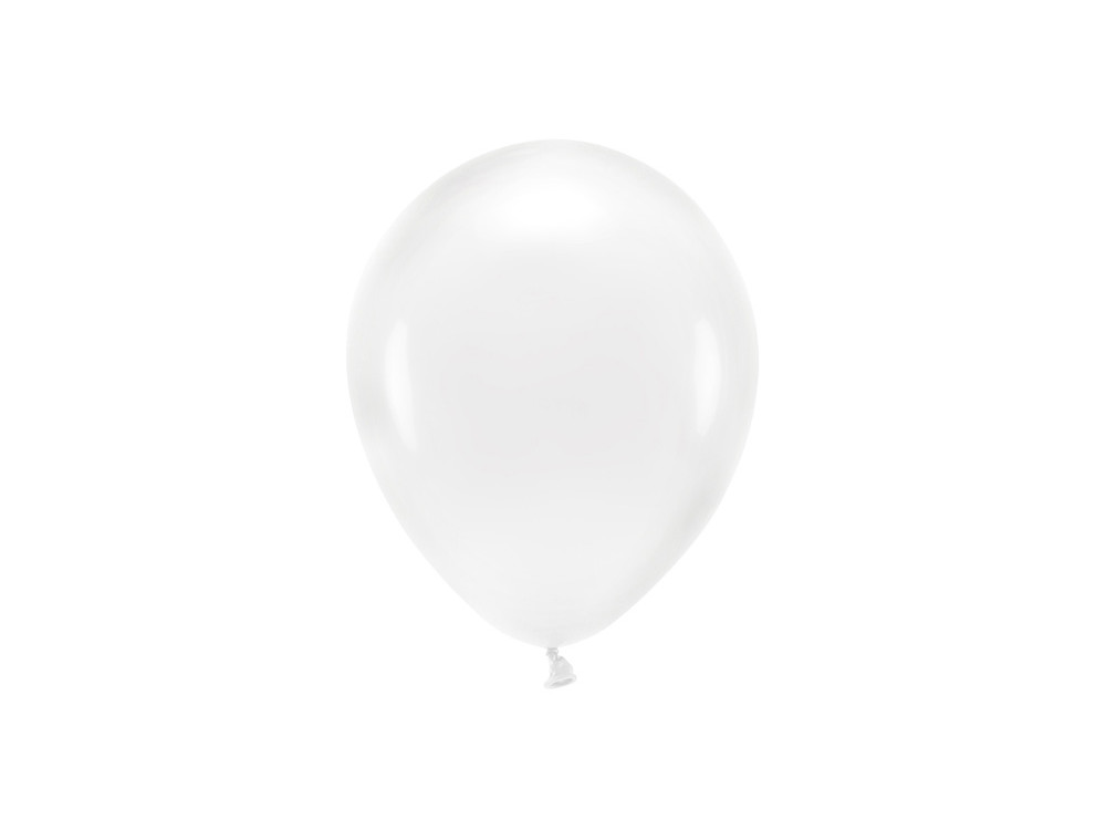 Balony lateksowe Eco Metallic - transparentne, 26 cm, 100 szt.