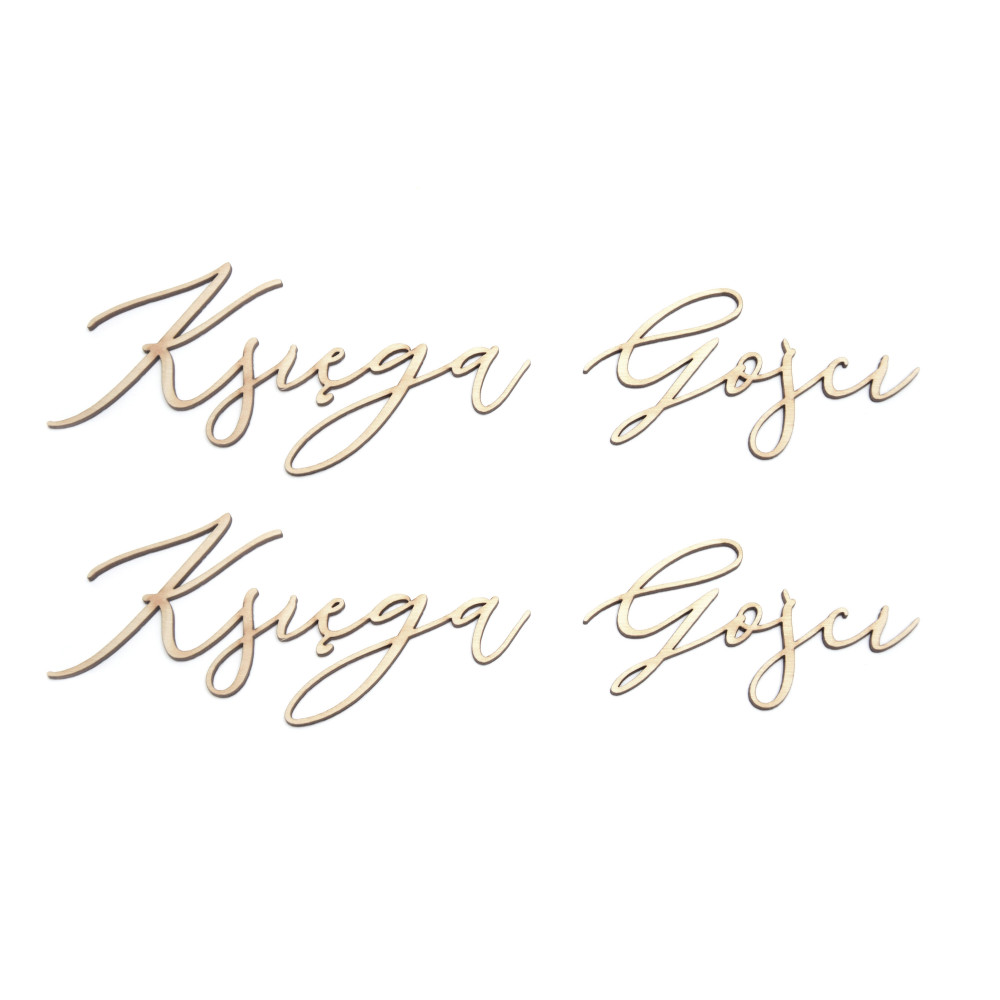 Wooden inscriptions - Simply Crafting - księga gości 2, 2 pcs
