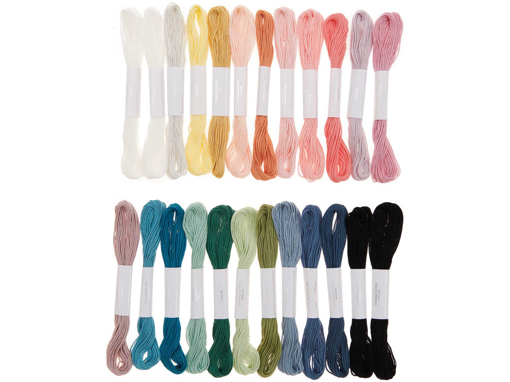 Zestaw mulin Multicolor Pastel - Rico Design - 8 m x 24 szt.