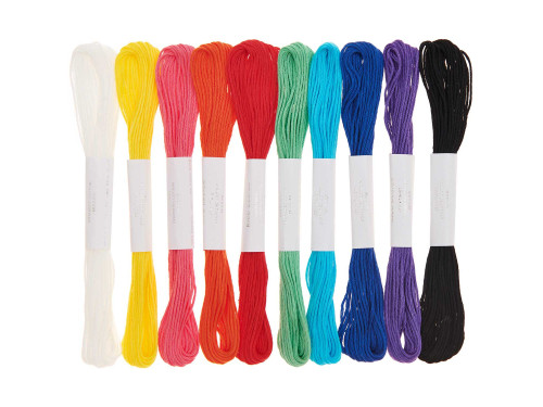 Set of stranded cotton Multicolor Rainbow - Rico Design - 8 m x 10 pcs.