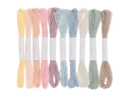 Set of stranded cotton Multicolor Pastel - Rico Design - 10 pcs