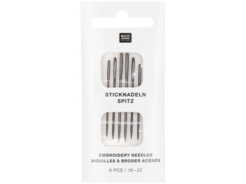 Embroidery needles - Rico Design - size 18-22, 6 pcs