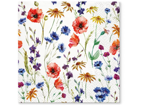 Decorative napkins - Paw - Field Flowers, 20 pcs