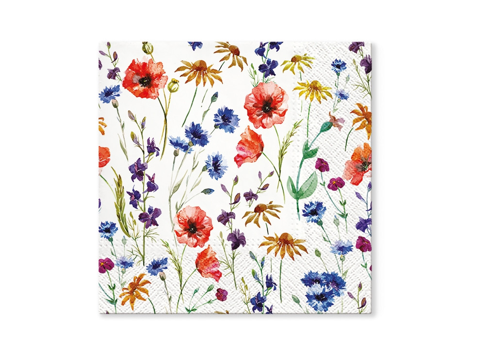 Decorative napkins - Paw - Field Flowers, 20 pcs