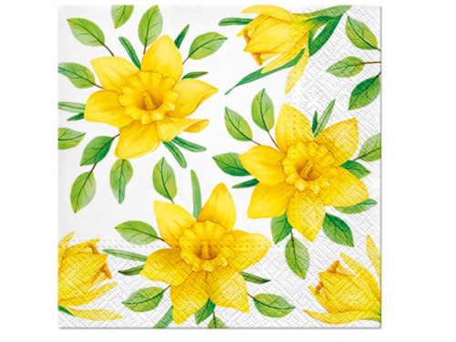 Decorative napkins - Paw - Daffodils in Bloom, 20 pcs