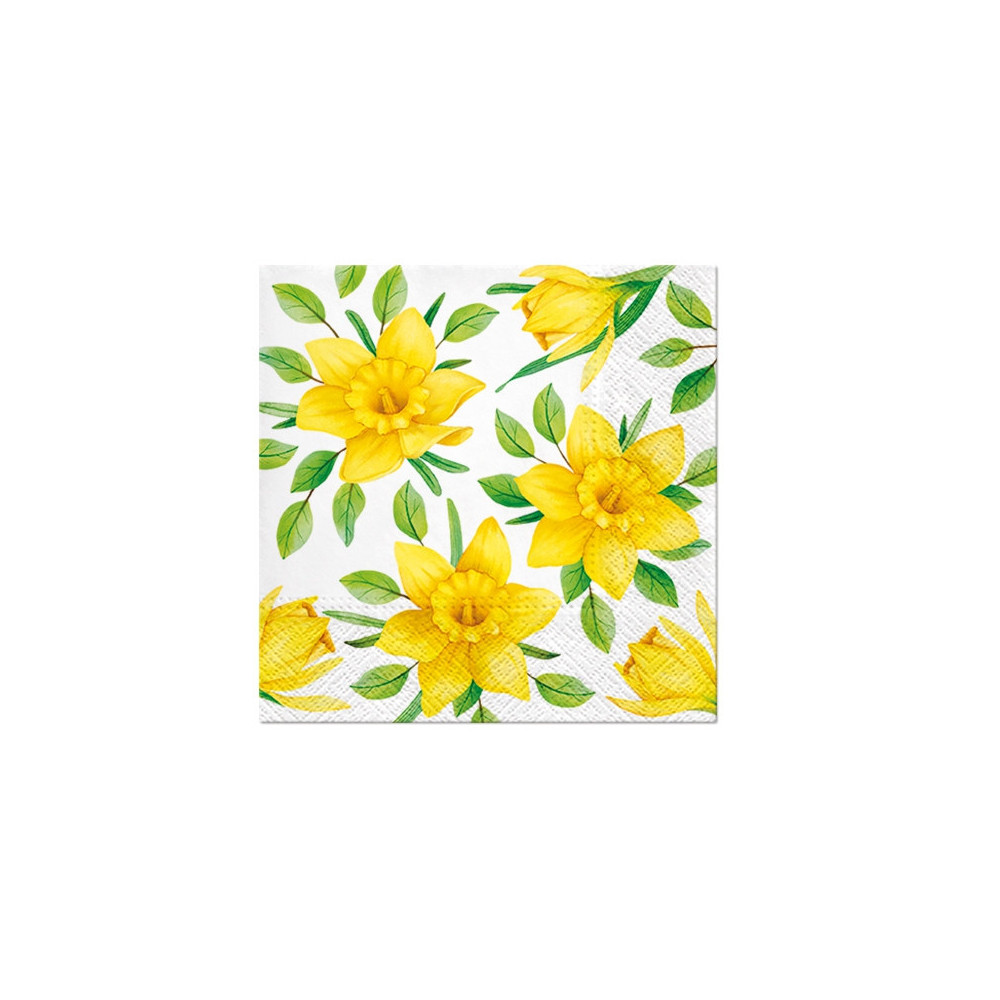 Decorative napkins - Paw - Daffodils in Bloom, 20 pcs