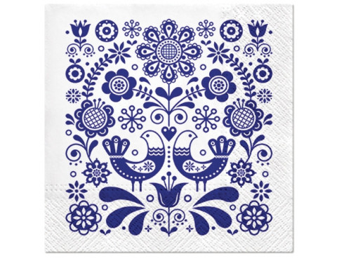 Decorative napkins - Paw - Folk Stamp, 20 pcs