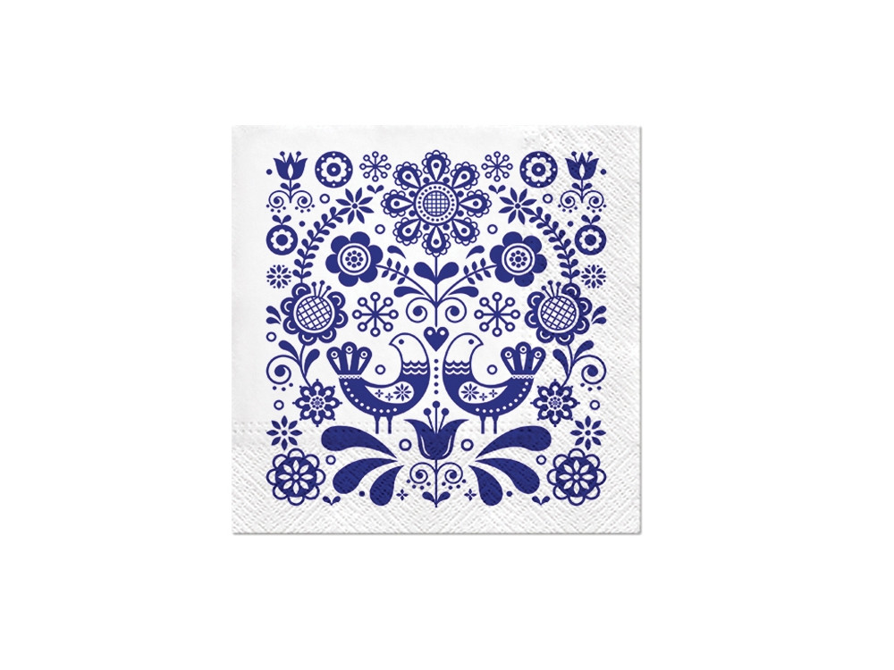 Decorative napkins - Paw - Folk Stamp, 20 pcs
