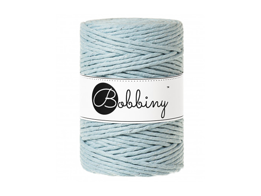 Cotton cord for macrames - Bobbiny - Silverly Misty, 1,5 mm, 100 m