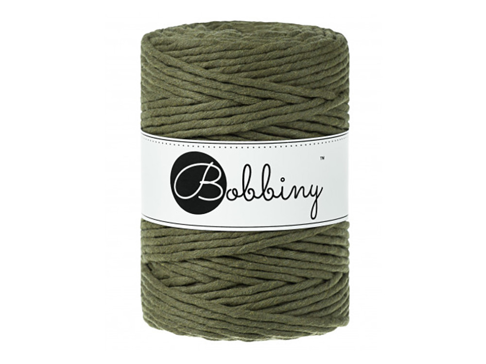 Cotton cord for macrames - Bobbiny - Avocado, 1,5 mm, 100 m