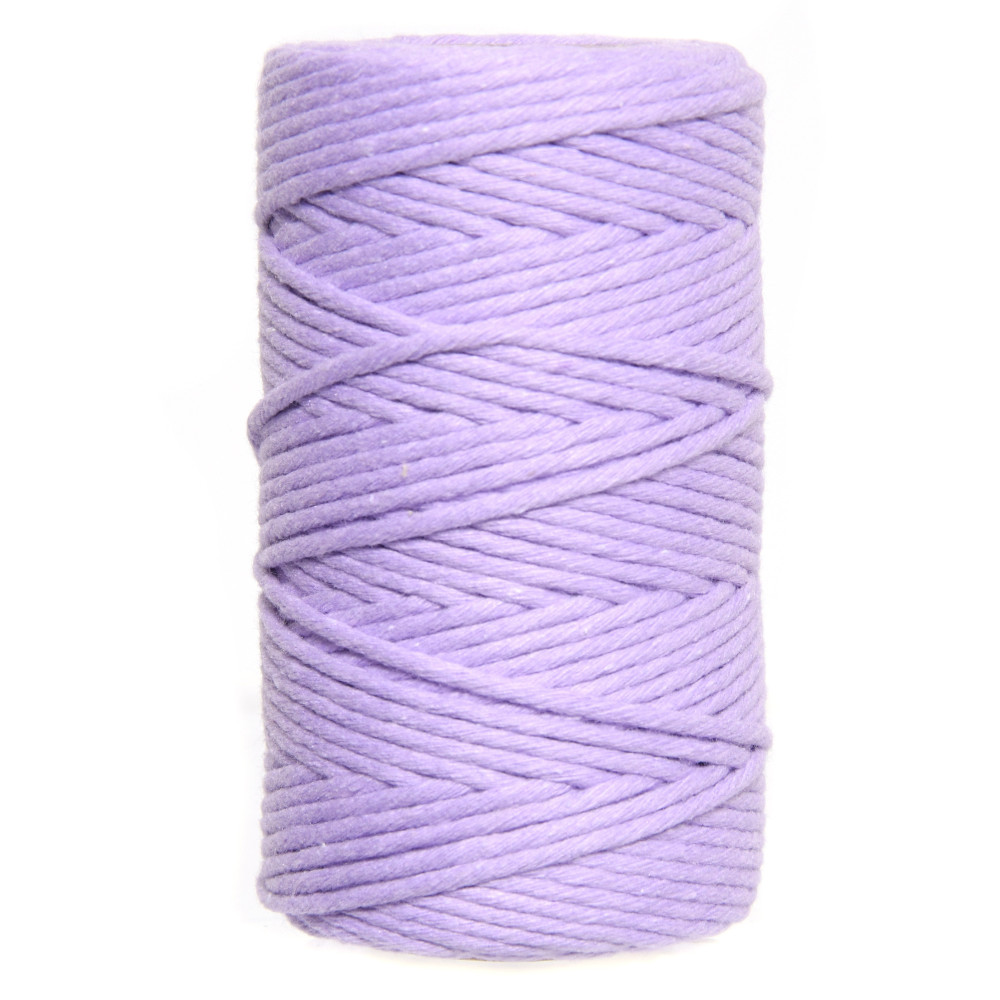 Cotton cord for macrames - lilac, 2 mm, 100 g, 60 m