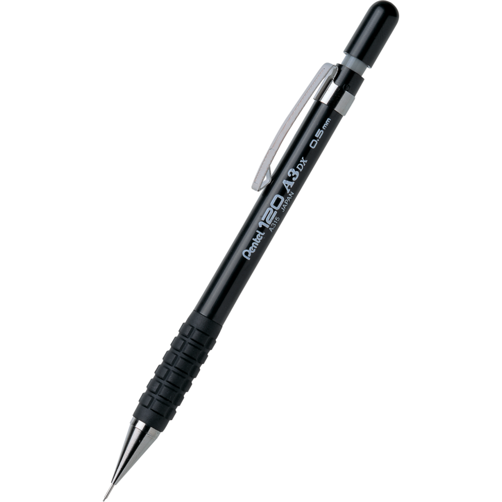 Mechanical pencil 120 A3 DX - Pentel - black, 0,5 mm