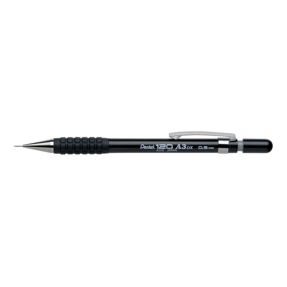 Ołówek automatyczny 120 A3 DX - Pentel - czarny, 0,5 mm