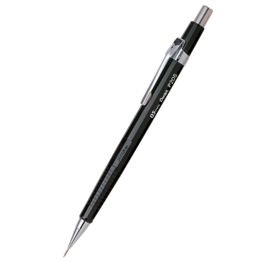 Ołówek automatyczny P205 - Pentel - czarny, 0,5 mm