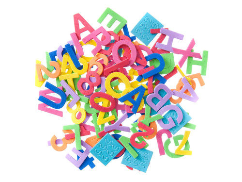 Foam stickers 3D - DpCraft - numbers and letters, 94 pcs