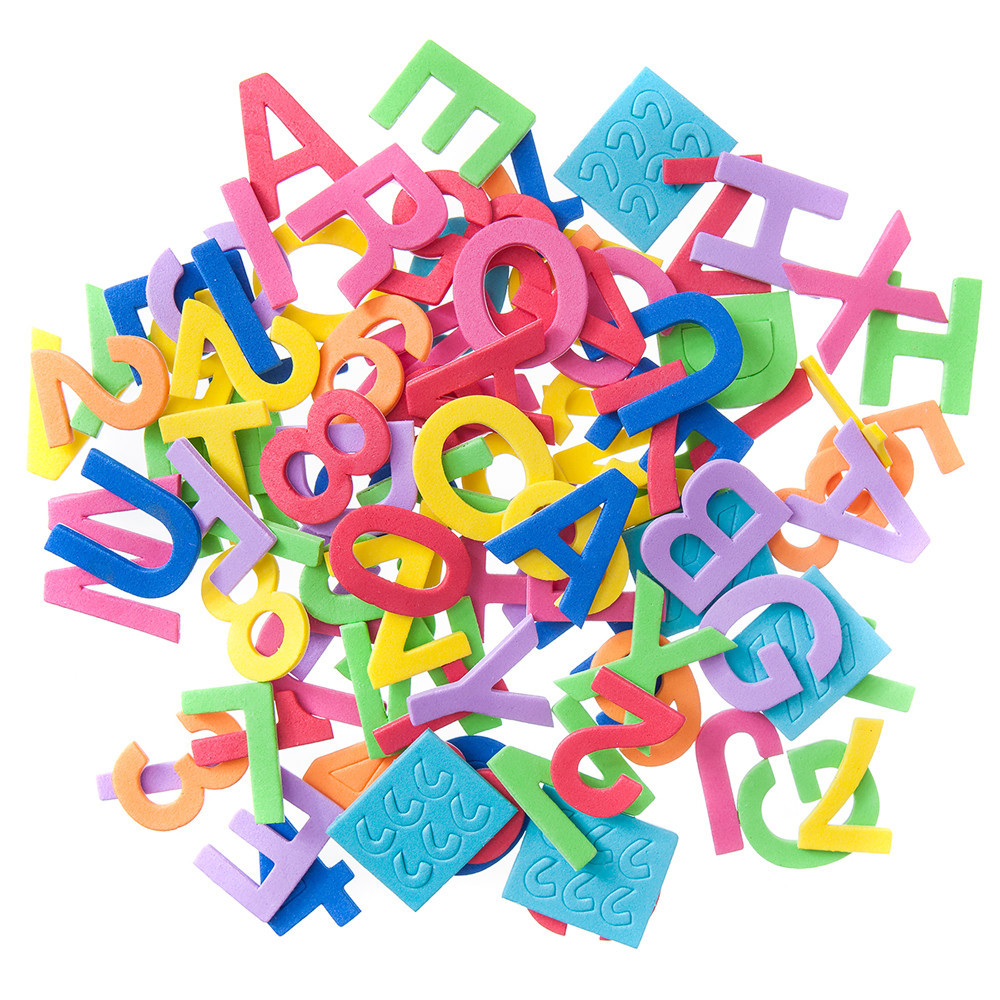 Foam stickers 3D - DpCraft - numbers and letters, 94 pcs