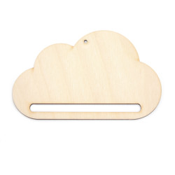 Wooden cloud base with hole - Simply Crafting - 8 cm