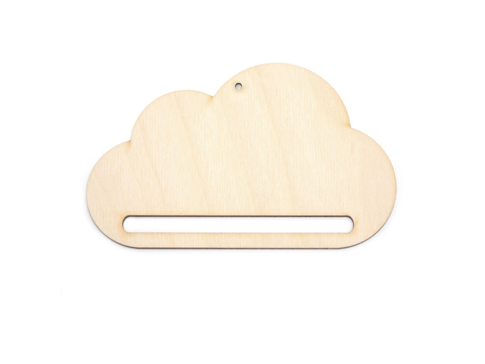 Wooden cloud base with hole - Simply Crafting - 8 cm