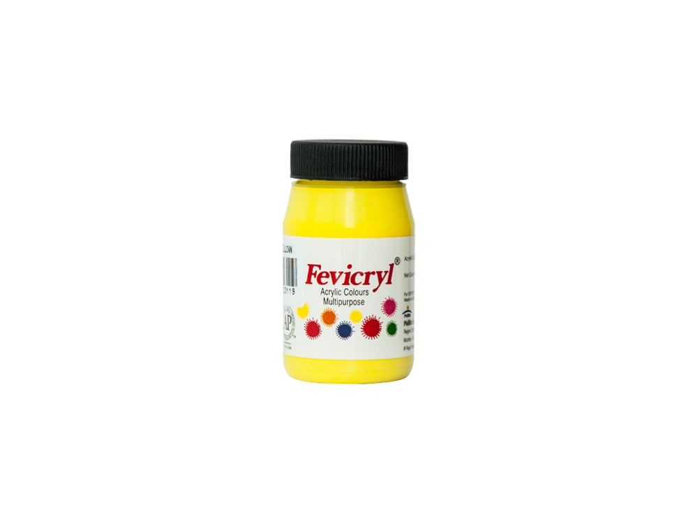 Acrylic paint for fabrics Fevicryl - Pidilite - Lemon Yellow, 50 ml