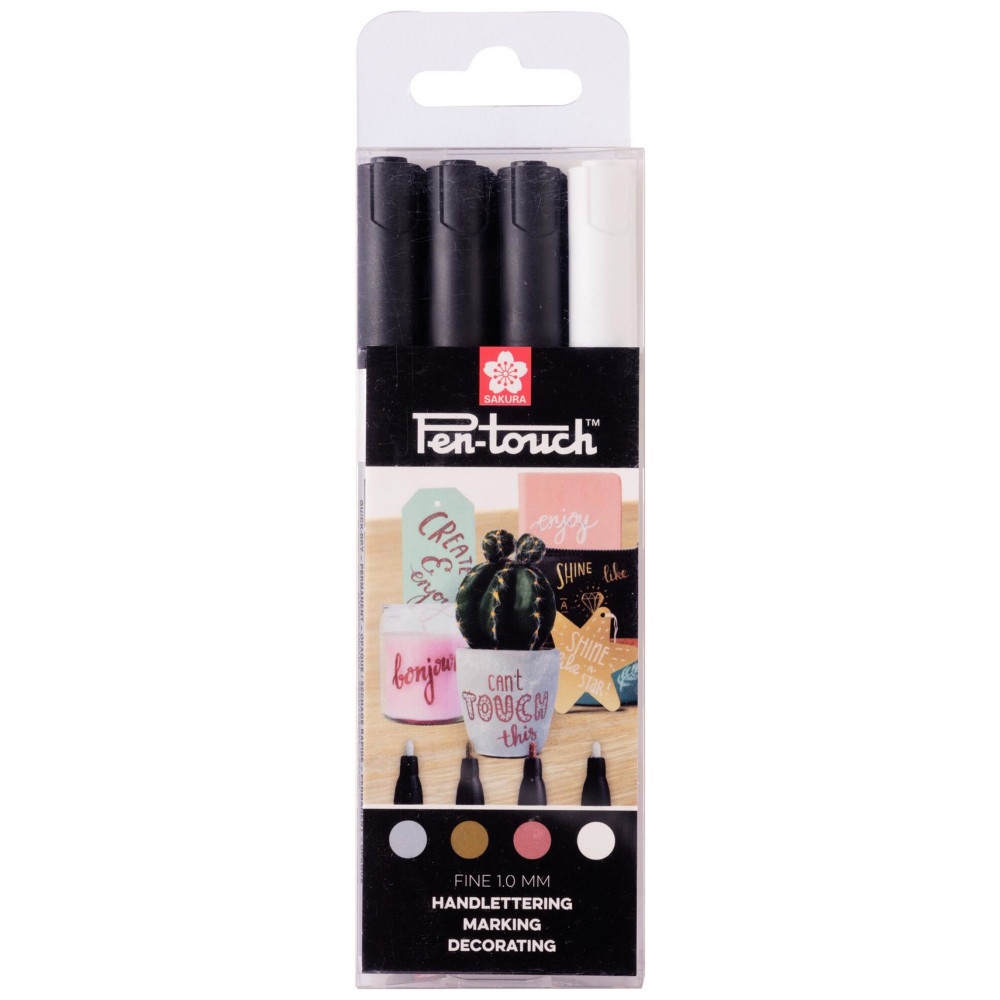 Set of Pen-Touch Metallic pens - Sakura - 1 mm, 4 pcs
