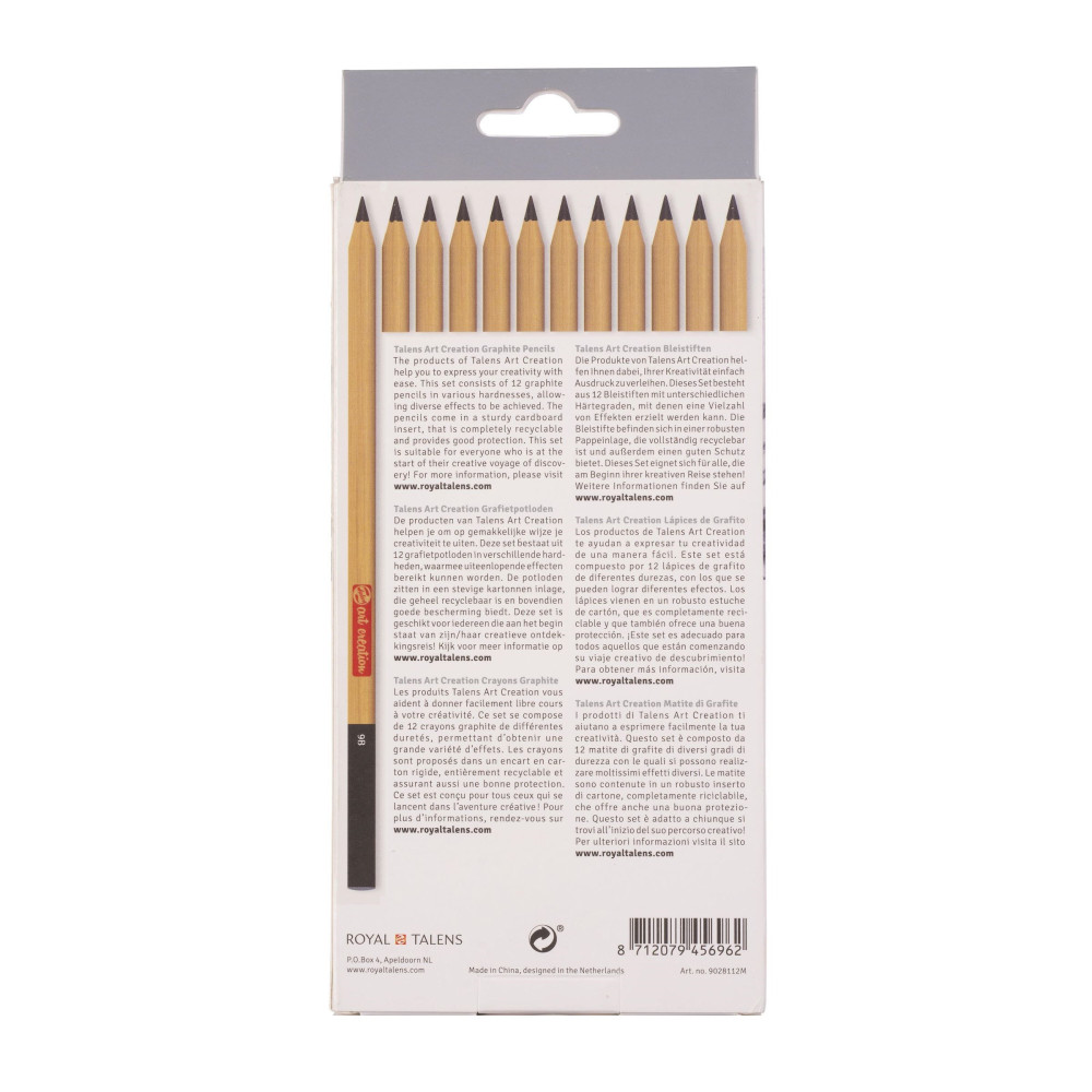 Set of graphite pencils - Talens Art Creation - 12 pcs.