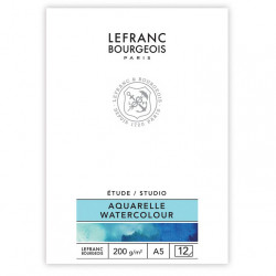 Watercolor Studio paper pad - Lefranc & Bourgeois - A5, 200 g, 12 sheets