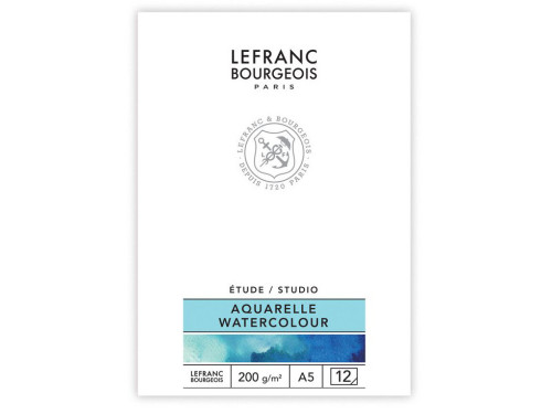 Watercolor Studio paper pad - Lefranc & Bourgeois - A5, 200 g, 12 sheets