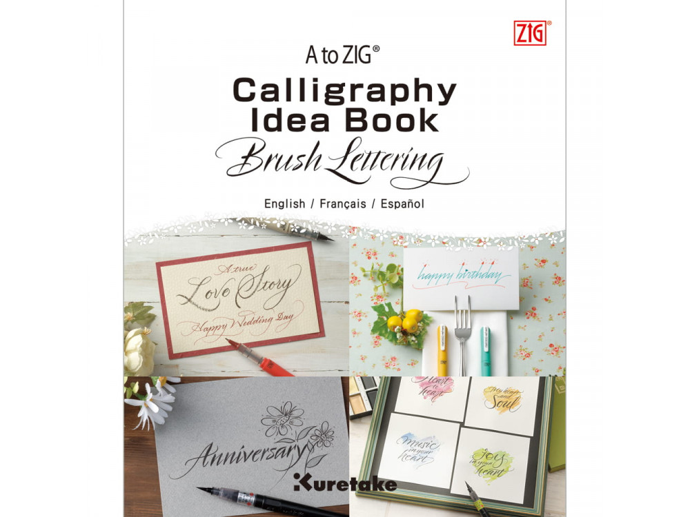 Zig Calligraphy Brush Lettering Idea Book Fude - Kuretake