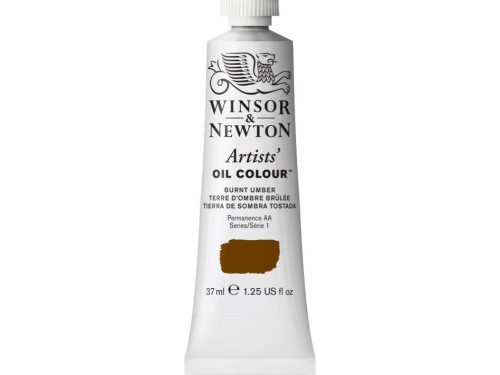 Farba olejna Artists' Oil Colour - Winsor & Newton - Burnt Umber, 37 ml