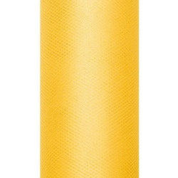 Tiul dekoracyjny 15 cm - żółty, 9 m