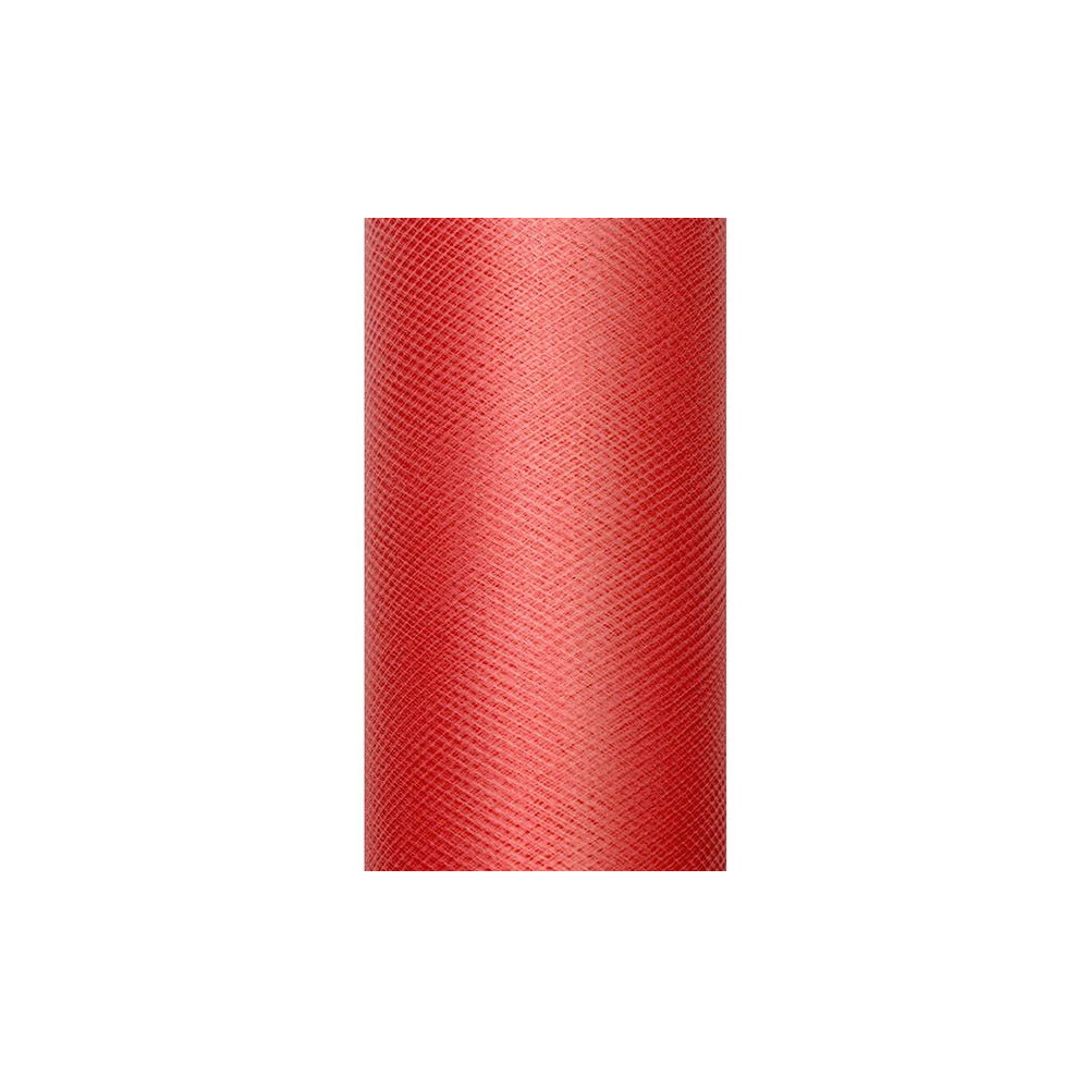 Tiul dekoracyjny 15 cm - czerwony, 9 m