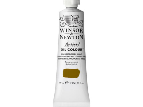 Farba olejna Artists' Oil Colour - Winsor & Newton - Raw Umber Green Shade, 37 ml