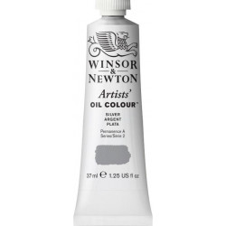 Farba olejna Artists' Oil Colour - Winsor & Newton - Silver, 37 ml
