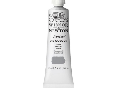 Farba olejna Artists' Oil Colour - Winsor & Newton - Silver, 37 ml