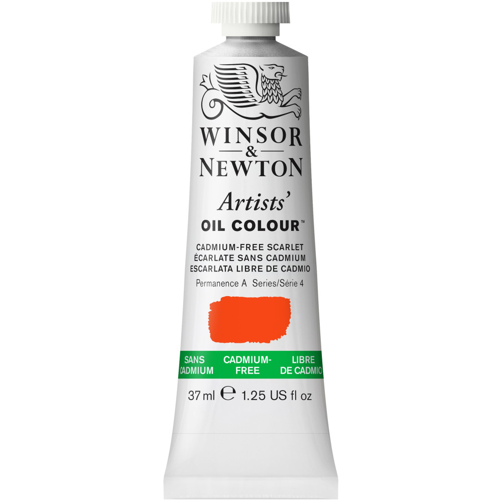 Oil paint Artists' Oil Colour - Winsor & Newton - Cadmium Free Scarlet, 37 ml