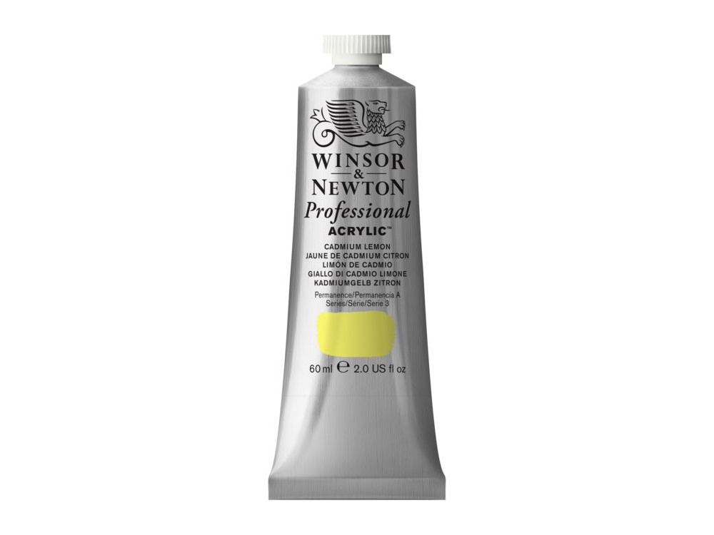 Acrylic paint Professional Acrylic - Winsor & Newton - Cadmium Lemon, 60 ml
