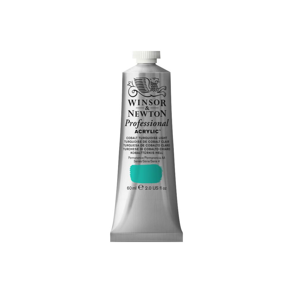 Farba akrylowa Professional Acrylic - Winsor & Newton - Cobalt Turquoise Deep, 60 ml