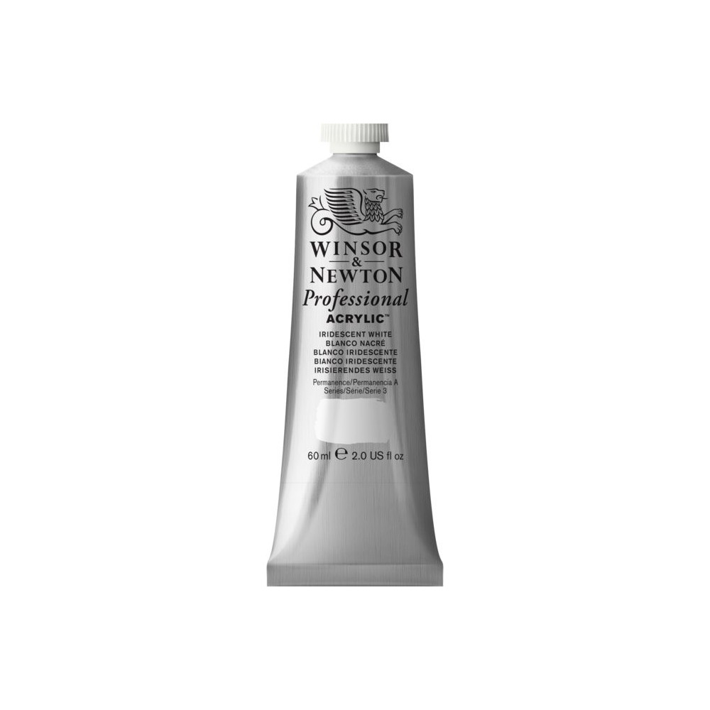 Farba akrylowa Professional Acrylic - Winsor & Newton - Iridescent White, 60 ml