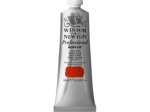 Farba akrylowa Professional Acrylic - Winsor & Newton - Light Red, 60 ml