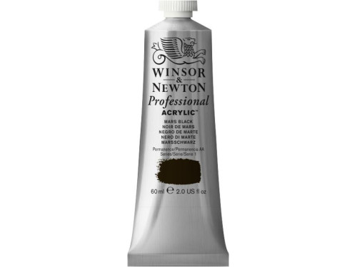 Acrylic paint Professional Acrylic - Winsor & Newton - Mars Black, 60 ml
